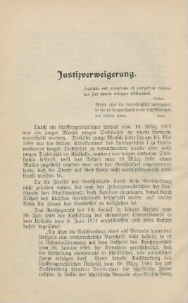 Justizverweigerung.