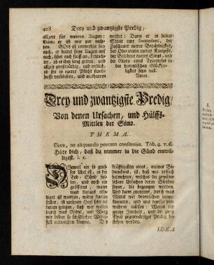 408-425, Drey und zwanzigste Predig.