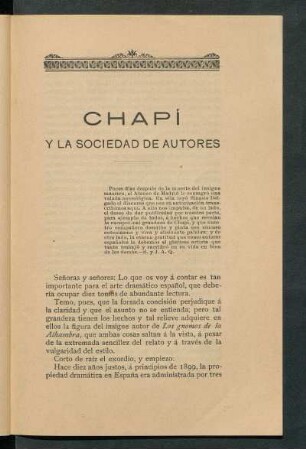 Chapí y la sociedad de autores