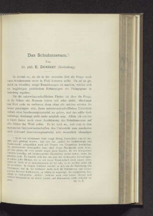 Das Schulmuseum.
