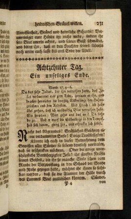 231-243, XVIII. Ein unseliges Ende