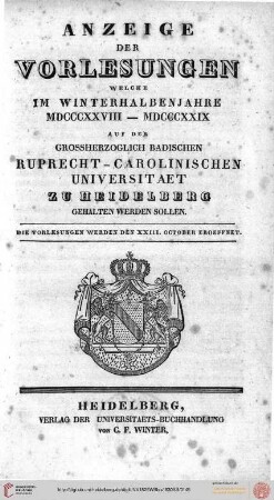 Wintersemester 1828/1829