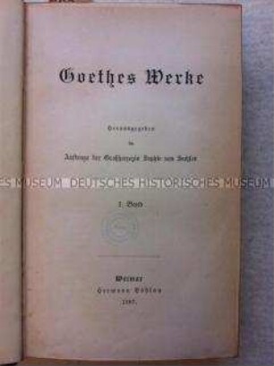 Weimarer Ausgabe der Werke Goethes in 150 Bänden