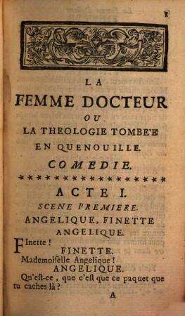 La femme docteur : Comedie