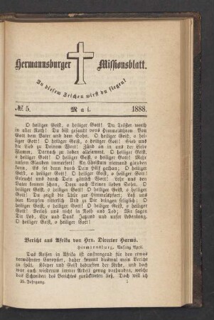 N° 5. Mai. 1888