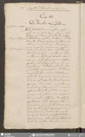 Cap. VII. De Incolis Lusatiae