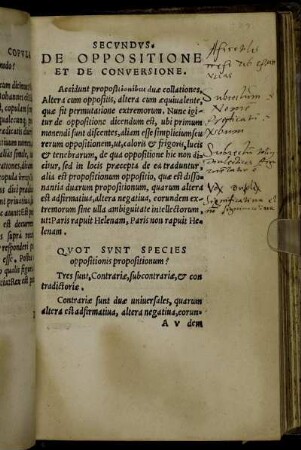 De Oppositione Et De Conversione