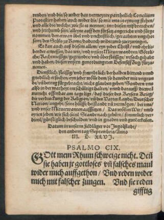 Psalmo CIX.