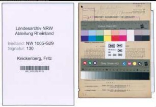 Entnazifizierung Fritz Knickenberg , geb. 14.06.1908 (Bahnrat)