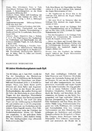 50 Jahre Hindenburgdamm nach Sylt