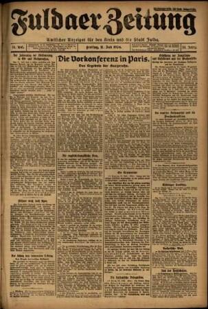 Ausgabe vom Freitag, den 11. Juli 1924.