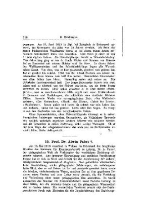 Nachruf : Prof. Dr. Alwin Pabst ; [Mitteilungen]