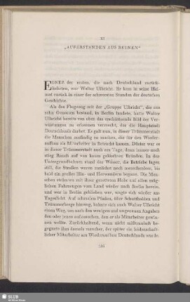 XI „Auferstanden Aus Ruinen“