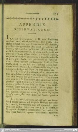 Appendix Observationum