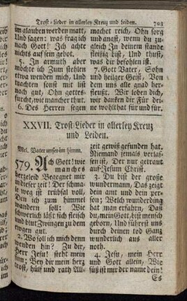 XXVII. Trost-Lieder in allerley Kreuz und Leiden.