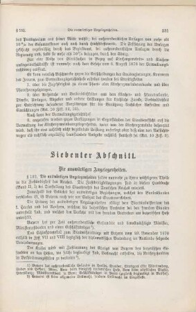 Siebenter Abschnitt. Die auswärtigen Angelegenheiten