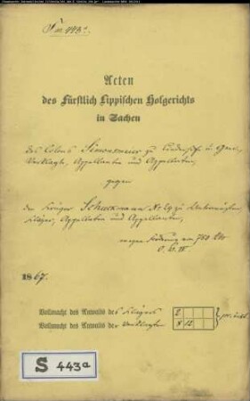 Simonsmeier zu Linderhofe gegen Schuckmann Nr. 24 in Unterwüsten