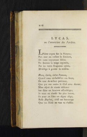 Lycas, ou l'invention des jardins.