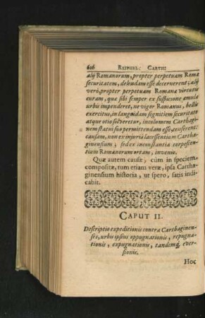 Caput II. Descriptio expeditionis contra Carthaginenses, urbis ipsius oppugnationis, repugnationis, expugnationis, tendemque eversionis.