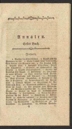 Annalen. Erstes Buch