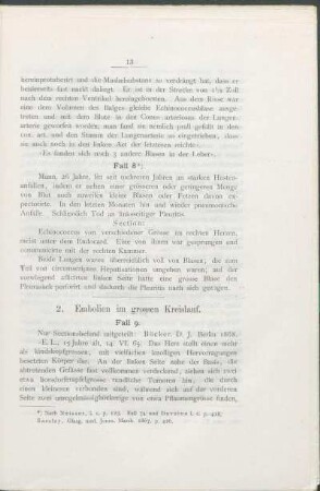 2. Embolien im grossen Kreislauf.