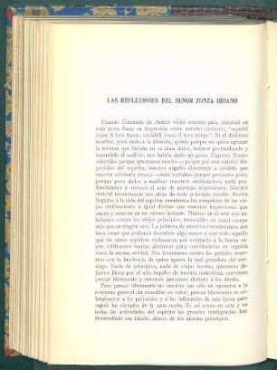 Las reflexiones del señor Zonza Briano