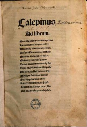 Ambrosii Calepini Bergomatis Heremitani dictionarium