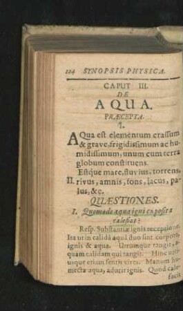 Caput III. De Aqua.