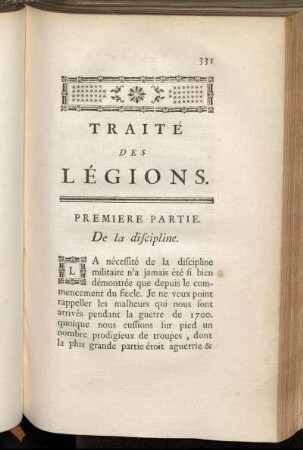Premiere Partie. De la discipline.