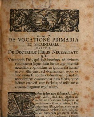 Disp. theol. de vocatione primaria et secundaria