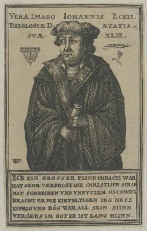 Bildnis des Iohannes Eckius