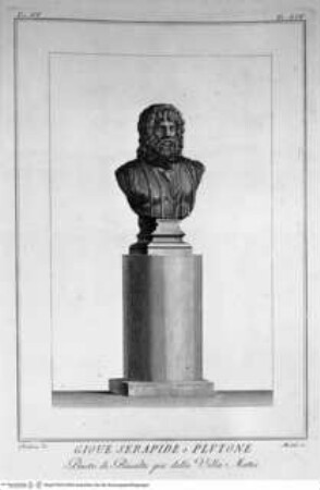 Il Museo Pio-Clementino, Tomo I-VII, Tomo VI: Busti del Museo Pio-Clementino, Kolossalbüste des Jupiter Serapis oder Pluto