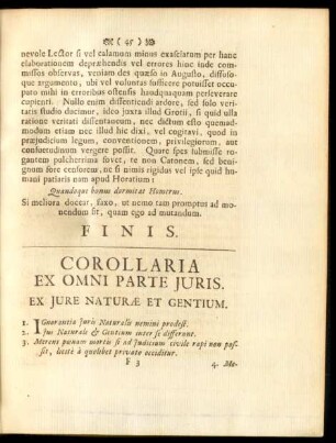 Corollaria Ex Omni Parte Iuris.