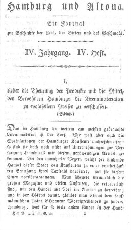 IV. Jahrgang. IV. Heft