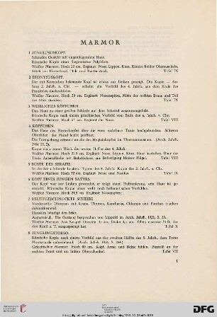 Marmor (Nr. 1-35)
