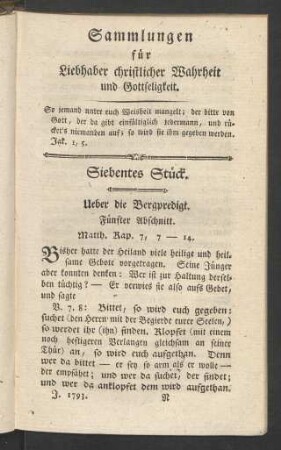 Siebentes Stück