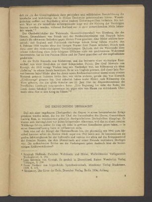 Die erdrückende Übermacht