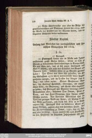 Fünftes Kapitel. Anfang des Verfalles der portugiesischen und spanischen Monarchien bis 1618.
