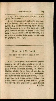 Zwölftes Gespräch, in welchem vom Schwitzen gehandelt wird