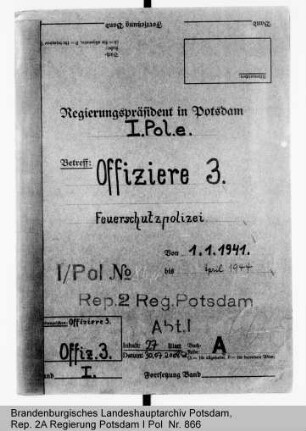 Personalangelegenheiten der Feuerschutzpolizei. Allgemeines