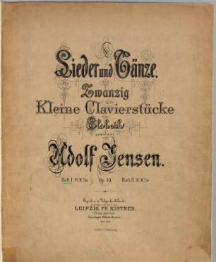 Lieder und Tänze : zwanzig kleine Clavierstücke ; op. 33. 1