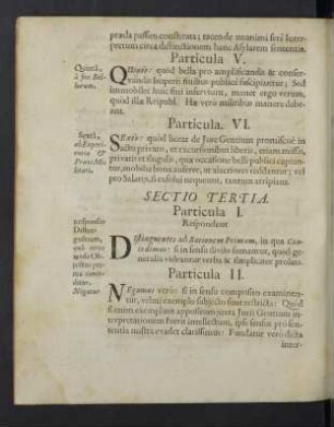 Sectio Tertia.