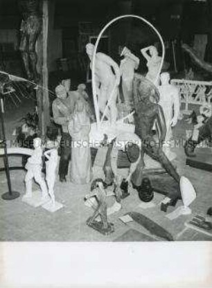 Vorbereitungen zur "Kunstausstellung Eisen und Stahl, Düsseldorf 1952"