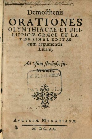 Orationes olynthiacae et Philippicae