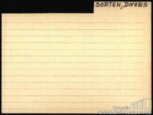 PAPHIOPEDILUM: Sorten; Diverses