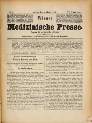 Wiener medizinische Presse : Organ für praktische Ärzte. 24. 1883