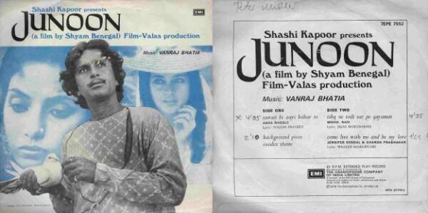 Shashi Kapoor presents "Junoon". Music: Vanraj Bhatia