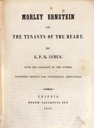 Morley Ernstein or The tenants of the heart