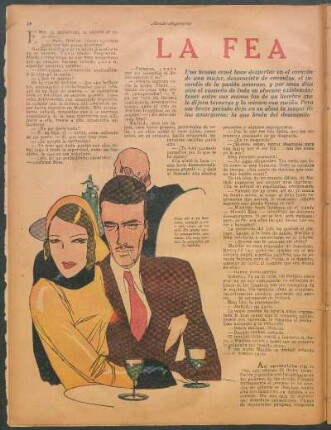 La fea : Novela corta de Alfredo Espinosa