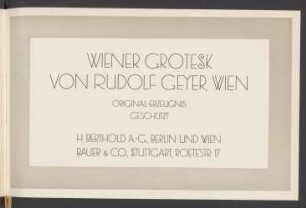 Wiener Grotesk : Original-Erzeugnis, geschützt